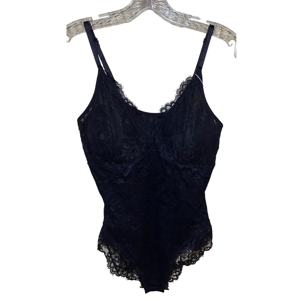 Heyshape Black Lace Bodysuit V-Neck Adjustable Straps Lingerie Shapewear NWT